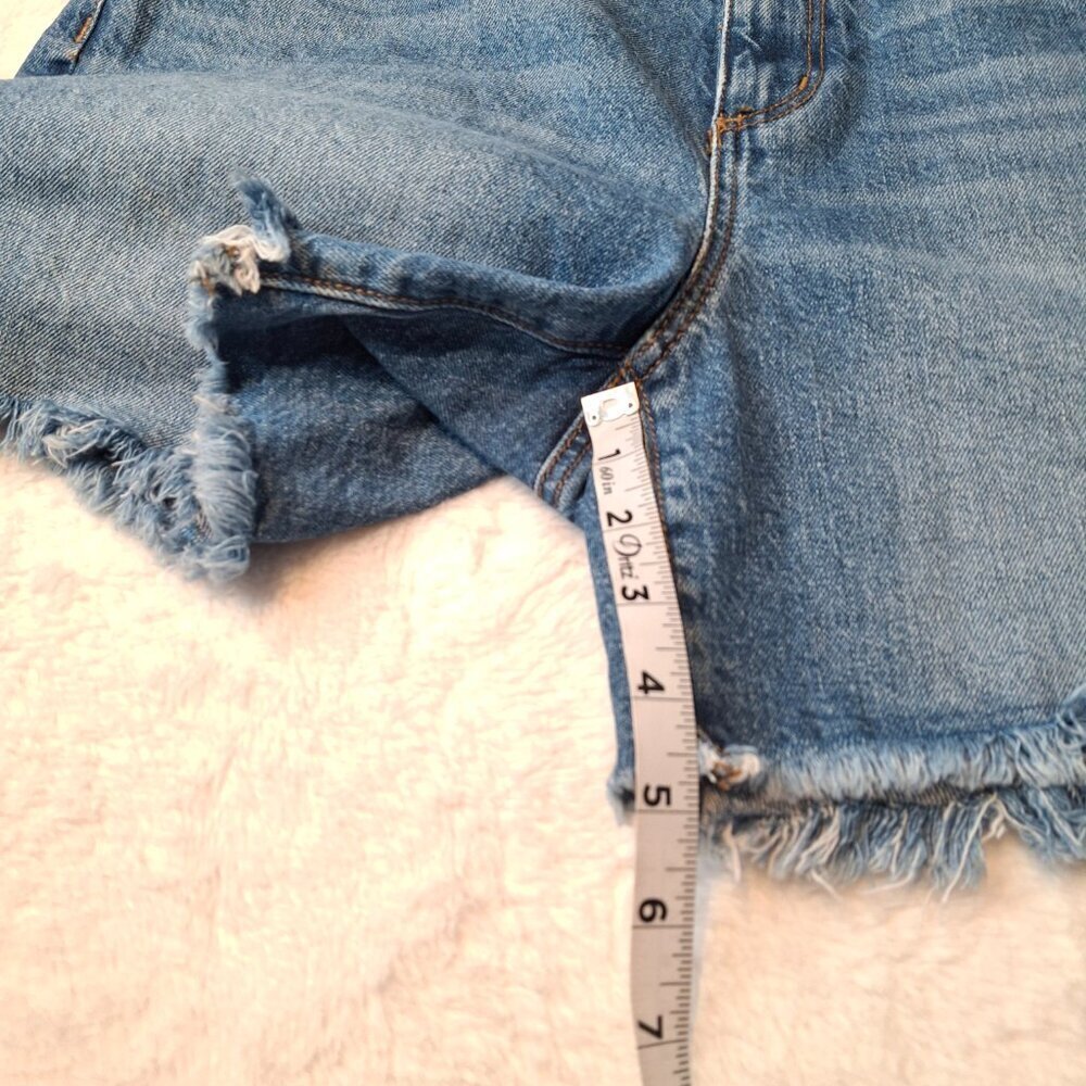 Ann Taylor Loft Bermuda Denim Shorts Sz 29 Frayed Cowgirl Western Rodeo - Picture 11 of 15